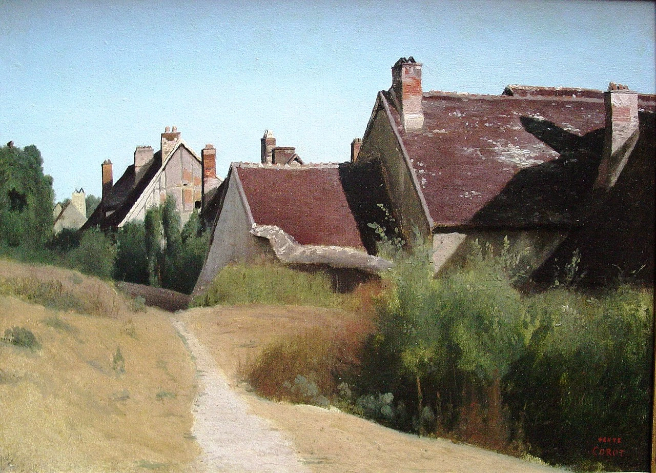 Jean - Baptiste, Camille Corot, Case vicino a Orleans, Getty Center, Los Angeles